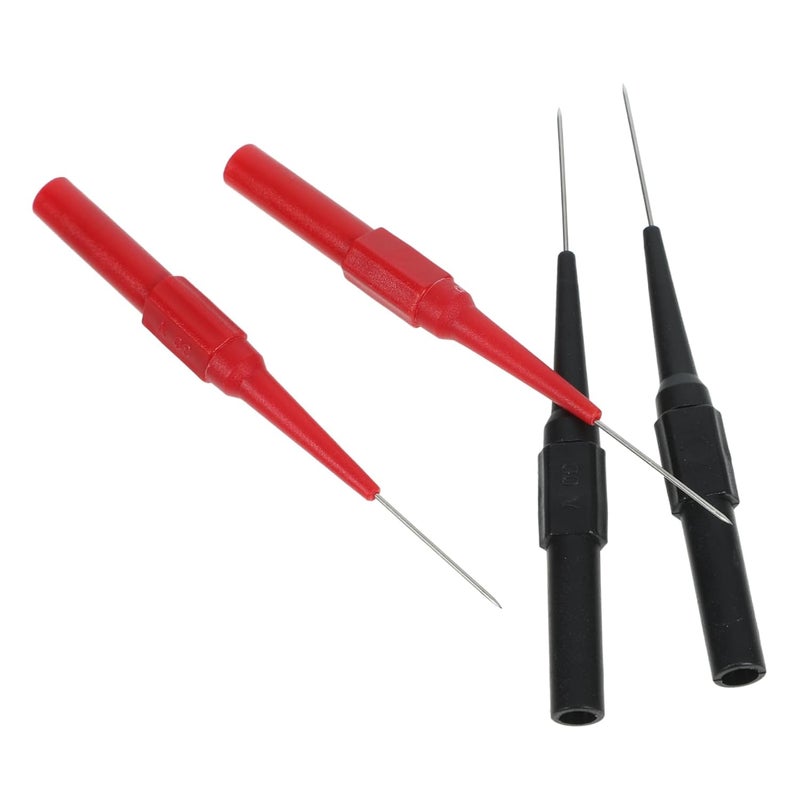 4Pcs Automotive Multimeter Test Probes Kit with Needle Pin Back Probes for Accurate Circuit Testing - Image 1
